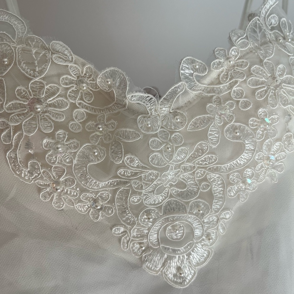 New!  Two piece set White Nighty with Thong. Size Small.
